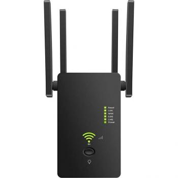 Repetidor Wifi Inalámbrico AC1200Mbps de Doble Banda 2.4/5G - Amplificador de Señal WiFi con Enchufe US