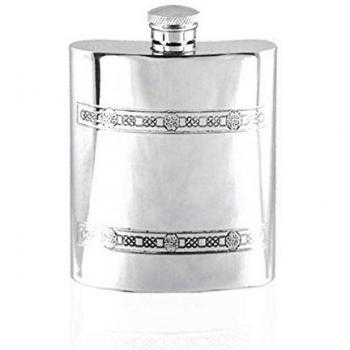 English Pewter Company celta banda 6 oz peltre petaca