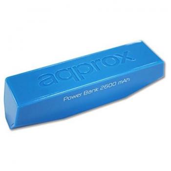 Approx APPPB26EVLB - Cargador Universal con batería Externa de 2600 mAh, Color Azul