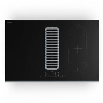Placa de Inducción Klarstein Verosteel con Campana Extractora Integrada, Elegante, Minimalista, Potente 8400W 80cm