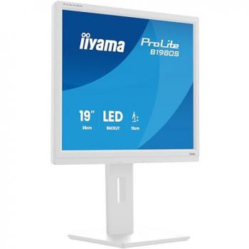 Monitor LED iiyama ProLite B1980S-W1 19 TN 1280 x 1024 Pixeles, 3 ms, Altura Ajustable, HDMI y DisplayPort, Color Blanco