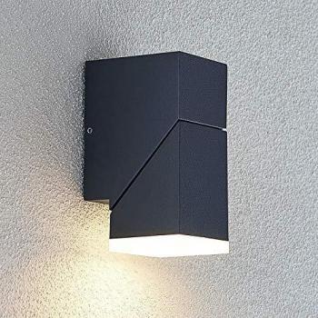 Aplique LED exterior 'Sally' de aluminio, 1 luz, ajustable, moderno, gris oscuro