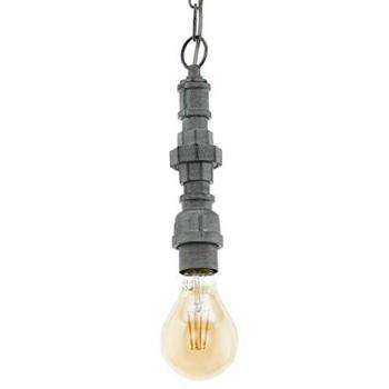 Lámpara Colgante Vintage Eglo Chepstow Plata 1 Bombilla E27 11,5 cm