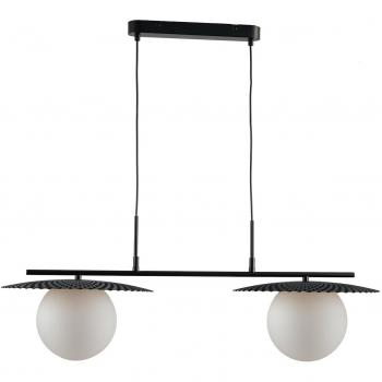 Lámpara colgante Globe negra 2 bombillas 146,2cm E27
