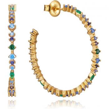 Pendientes Viceroy Elegant de Plata de Ley Bañados en Oro con Circonitas de Colores