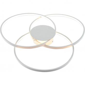 Plafón LED Dimmable Lindby Riley Blanco de Aluminio para Salón y Comedor