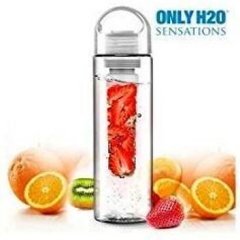 Only H2O Botella con Filtro para Infusiones, 7x7x25 cm