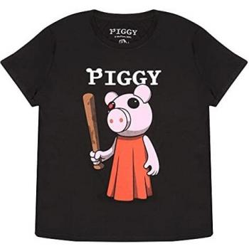 Popgear T-Shirt Camiseta, Negro, 5-6 Años para Niños