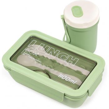 Fiambrera hermética DAM de 1100 ml. con vaso térmico y cubiertos