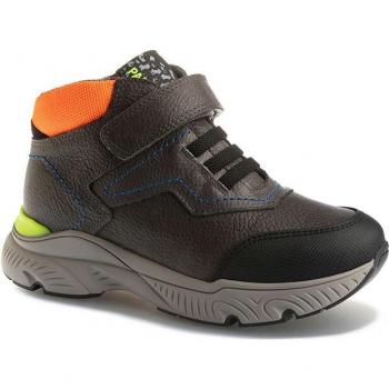 Botas Niño Pablosky de Piel Gris 507658 - Botines de niño de piel con cierre adherente