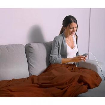 Manta Térmica Eléctrica Ecode 180 x 130 cm con Mando de 3 Niveles de Calor y Apagado Automático a 90/180 Minutos (Marrón Chocolate)