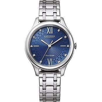 Reloj de Mujer Citizen Eco-Drive EM0500-73L con Pulsera de Acero Inoxidable y Esfera Azul, 30mm, Resistente al Agua 5ATM