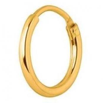 Piercing de aro Rania en plata bañado en oro amarillo 18k