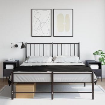 Mesitas de noche vidaXL 2 unidades acero laminado 36x39x50,5 cm Negro, Rosa, Antracita para habitación dormitorio salón estudio mesa auxiliar