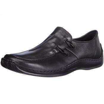 Rieker Women's Black Slip-On Shoes with Stretch Insert