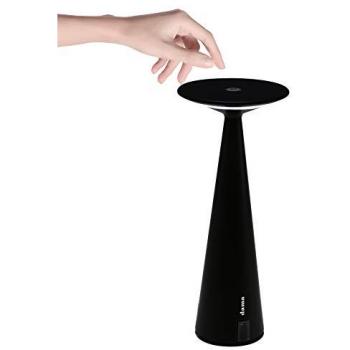Lámpara de Mesa LED Dama Negra con Entrada USB y Función Powerbank