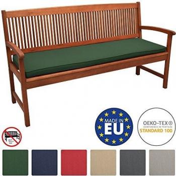 Cojín para Banco de Jardín Loft BK - Colchoneta Asiento Verde Oscuro, 120x48x5 cm - Beautissu