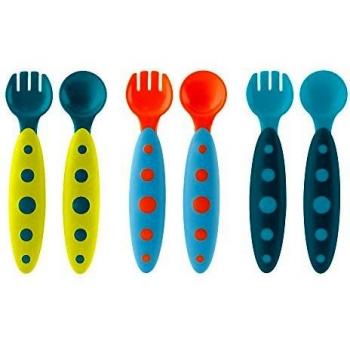 Boon ModWare - Cubertería infantil, incluye 3 tenedores y 3 cucharas
