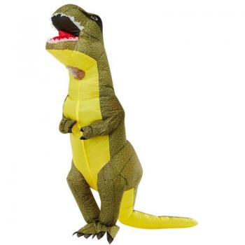 Disfraz de Tiranosaurio Rex Verde Hinchable para adulto