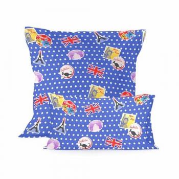 Funda de Almohada Multicolor Mr. Fox 80x80 cm, 100% Algodón, Calidad Superior