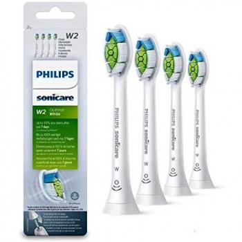 Philips HX6064/10 - Pack con 4 cabezales Optimal White para cepillos Sonicare, color blanco