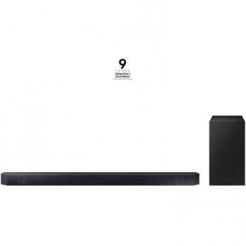 Samsung HW-Q60C/ZF Barra de Sonido 3.1 Canales con Dolby Atmos, DTS Virtual:X, Q-Symphony, Bluetooth, Subwoofer Inalámbrico, 360W - Negra