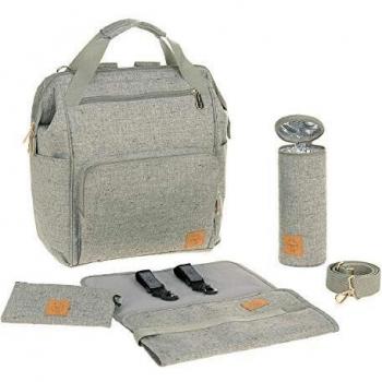 LÄSSIG Mochila cambiador para bebé con accesorios/Goldie Backpack bouclé Beige