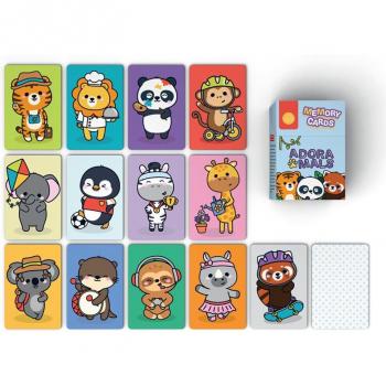 Adoramals Wild - Set Juego Cartas de Memoria - Animales Adorables