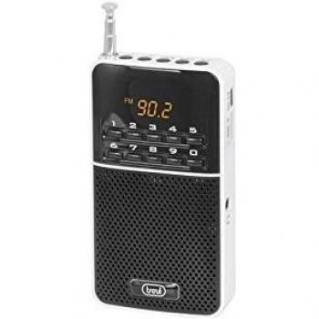 Trevi 730 - Radio digital FM portátil con batería recargable y entrada para auriculares - Color blanco
