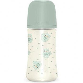 Suavinex Biberón Premium 270ml Tetina Fisiológica SX Pro de Silicona Flujo Medio +3 Meses Bonhomia Verde