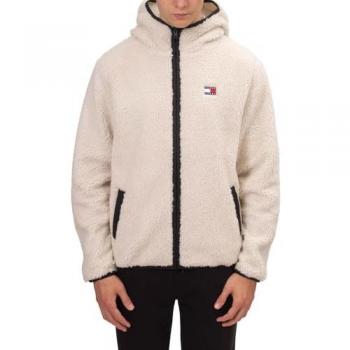 Tommy Jeans Beige Sherpa Teddy Jacket for Men, Size S