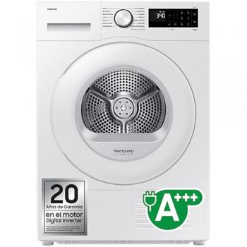 Secadora de Bomba de Calor Samsung DV90DG52A0TEEC, 9 kg, Clase C, Blanco, Hygiene Care, WiFi y Filtros 2 en 1
