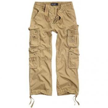 Brandit Pure Vintage Cargo Trousers - Beige - S to XXL - for Men