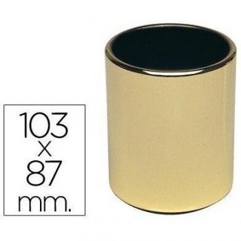 Cubilete portalapices apc-188 -metal redondo -dorado