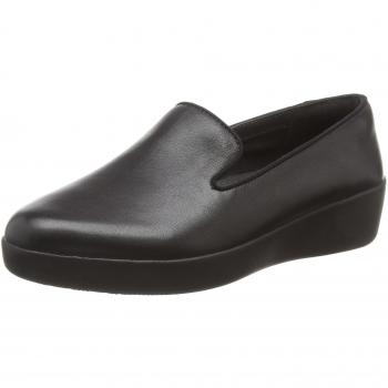 Fitflop Audrey Smoking Slippers, Mocasines para Mujer, Negro
