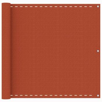 Toldo de varanda HDPE laranja 90x600 cm