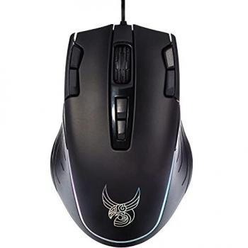 Ratón Gaming L33T Mjölnir, 12,000 DPI, Negro (Con Cable)