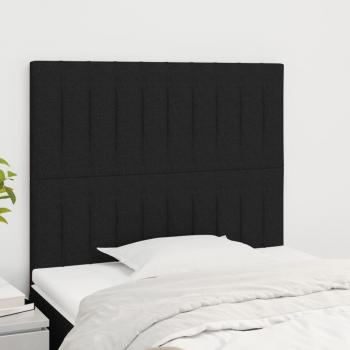 Cabeceros de tela negro 80x5x78/88 cm - VidaXL (2 unidades)