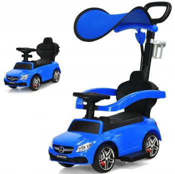 Mercedes Benz 3-in-1 Kids' Ride-On Car with Canopy and Sliding Feature