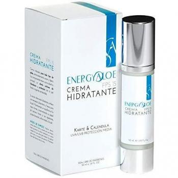 ENERGY@LOE CREMA HIDRATANTE FPS 15 | Facial con Manteca de Karité y Aceite de Caléndura | Todo tipo de pieles | Protección Solar UVA/UVB Media | 50ml