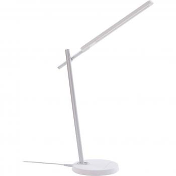 Lámpara de mesa LED 'Valtorin' blanca con dimmer táctil de plástico