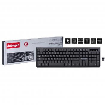 Activejet Teclado Inalámbrico K-3911W con Tecnología de Conexión Bluetooth y Alimentado por Pilas 1x 1,5V AAA