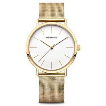 BERING Reloj Analógico Classic Collection para Mujer de Cuarzo con Correa en Acero Inoxidable y Cristal de Zafiro 13436-334