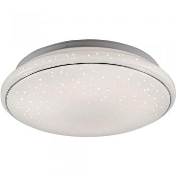 Plafón LED Jupiter 44cm con efecto estrellado, temperatura de color regulable 3000K/4000K/5000K, diseño blanco y dimmable