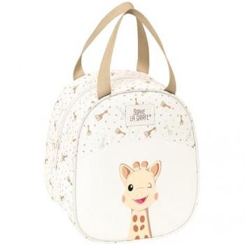 Neceser Termo Sophie La Girafe Honey, Portameriendas Térmico Ideal para Niños, Calidad y Resistencia, 19x14x22 cm, Color Beige Claro con Garantía Safta 2024