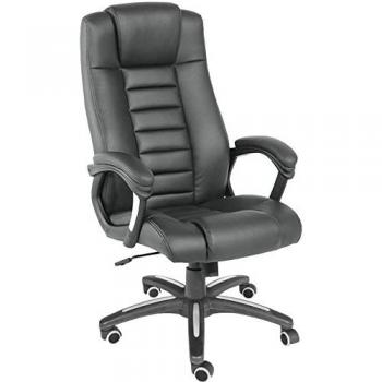 TecTake SILLA EJECUTIVA DE DISEÑO - SILLA GIRATORIA - SILLA DE OFICINA - SILLÓN cuero sintético