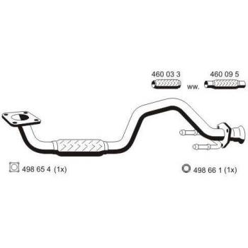 Tubo de Escape ERNST 153409 para Katalizador, Compatible con SEAT y VOLKSWAGEN (Golf 4, Bora, Leon I)