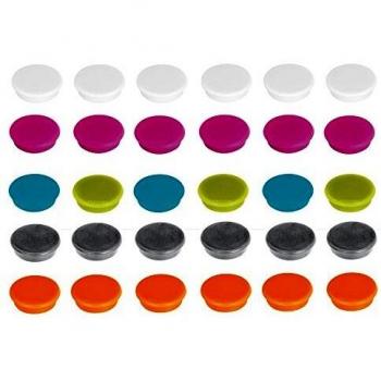 Imanes Magnéticos FRANKEN MagFun, Diámetro 32 mm, Colores Asortidos, Paquete de 10 Unidades
