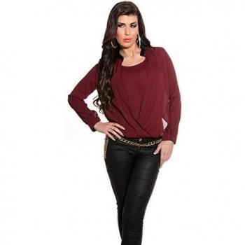In-Stylefashion - Camiseta sin mangas - para mujer rojo rojo burdeos