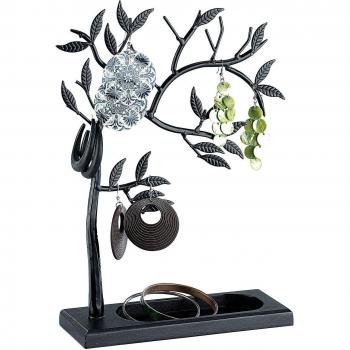 St. Leonhard Soporte de joyería: Árbol Negro de joyería Decorativo Hecho Completamente de Metal, de 30cm de Altura